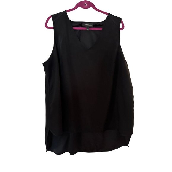 Lane Bryant Womens Hi Low Tank Top Black Size 18 - Picture 2 of 3